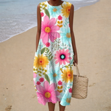 Sleeveless summer dress with comfort