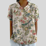 Elegantes, bequemes Blumen-Shirt