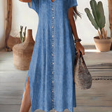 Helene | Retro Denim Dress