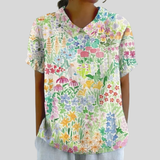 Elegant floral top with high wearing comfort