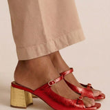 Mila | Farbige Sandalen mit Blockabsatz