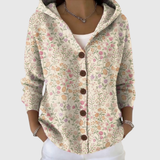 Strick-Cardigan mit Kapuze