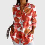 Leichte und farbenfrohe Bluse mit Prints