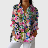 Farbenfrohe Leichte Print-Bluse