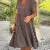 Bexley - Elegantes Sommerkleid mit V-Ausschnitt