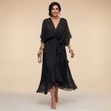Emi | Chiffonkleid mit V-Ausschnitt
