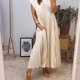 Vita | Ärmelloses Plisseekleid