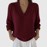 Faye | Eleganter, weicher V-Ausschnitt-Pullover