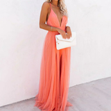 Coralie | Maxikleid in hellem Koralle