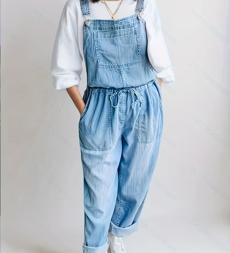 Graciela – Hellblauer Denim-Jumpsuit mit Trägern