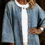 Tessa | Denim-Strickjacke mit Knöpfen