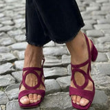 Lina | Farbige Sandalen mit Blockabsatz