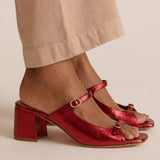 Mila | Farbige Sandalen mit Blockabsatz