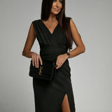Maud | Elegantes Kleid mit V-Ausschnitt und Schlitz
