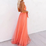Coralie | Maxikleid in hellem Koralle