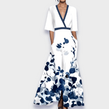 Eliana | Elegantes A-Linien-Kleid mit Blumenprint