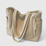Léa | Noble bag in striped velvet with cord details