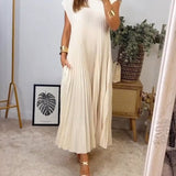 Vita | Ärmelloses Plisseekleid