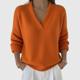 Faye | Eleganter, weicher V-Ausschnitt-Pullover
