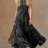 Stella | Ärmelloses Denim-Fischschwanzkleid