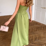 Liora | Elegantes trägerloses Midikleid