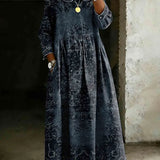 Emilia | Lockeres Denimkleid mit Mandala-Print