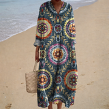 Elegant summer dress with print