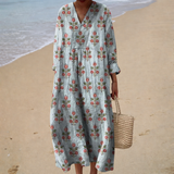 Elegant patterned summer dress