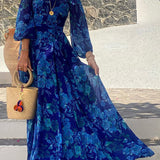 Luna | Maxikleid mit Blumendruck