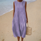 Elegant sleeveless summer dress