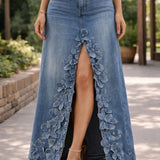 Nina | Denimrock mit hohem Bund