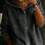 Fanny | Denim-Kapuzenjacke