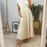 Vita | Ärmelloses Plisseekleid