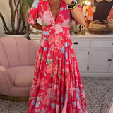 Floriana - Kleid mit leuchtenden Blumenmuster