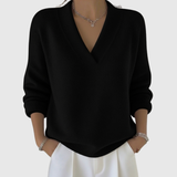 Faye | Eleganter, weicher V-Ausschnitt-Pullover