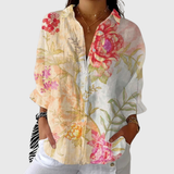 Farbige Leichte Print-Bluse