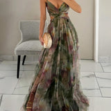 Elara | Elegantes Maxikleid mit Blumenmuster