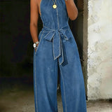 Lorène | Wide-Leg Denim-Jumpsuit