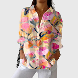 Farbenfrohe Leichte Print-Bluse