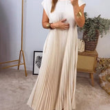 Vita | Ärmelloses Plisseekleid