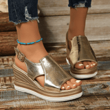 Baylie - Stilvolle Metallicsandalen