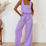 Megan - Minimalistisches Set mit Flared Pants
