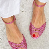 Malia | Glitzernde Slingback-Sandalen mit Absatz