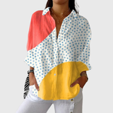 Farbige Leichte Print-Bluse