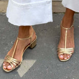 Sofia | Feine Sandalen mit Blockabsatz