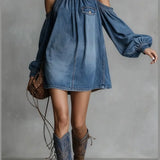 Alessia | Denim-Minikleid mit Neckholder