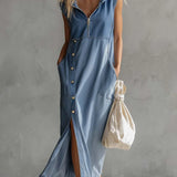 Soline | Denimkleid mit Kapuze und Reissverschluss