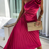 Eya | Elegantes Maxikleid mit asymmetrischem Träger