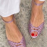 Malia | Glitzernde Slingback-Sandalen mit Absatz