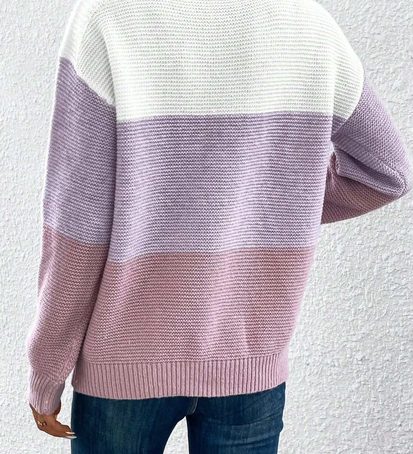 Grace – Pullover in dreifarbigem Colorblock